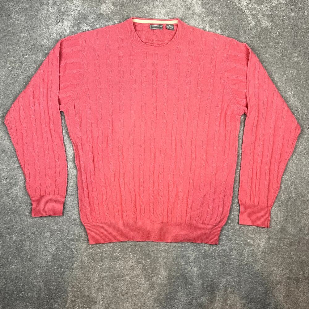 CH Classics Cashmere Sweater Womens M Pink Cableknit Preppy Quiet Luxury